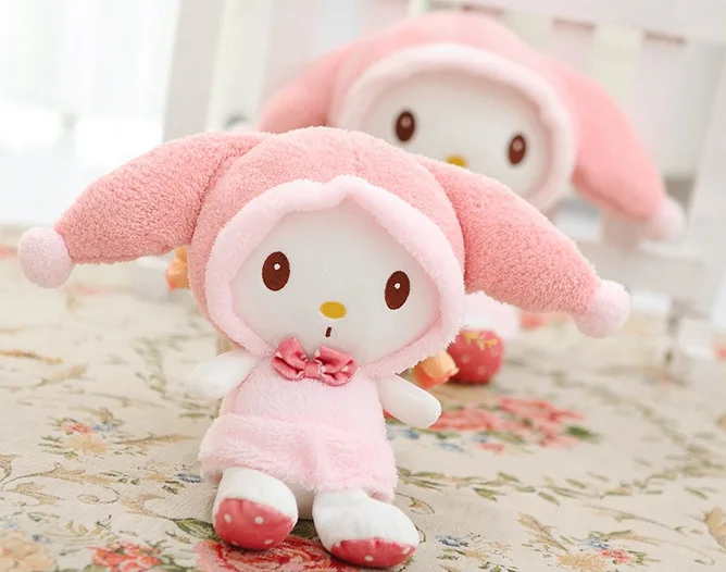 stuffed animals kawaii plush toys for children japanese cute gifts bowknot Pink doll girl Birthday gift | Игрушки и хобби