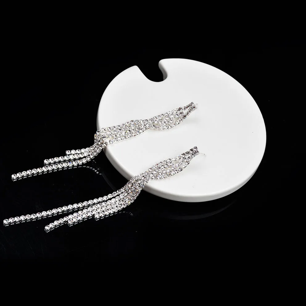 SOXY Dangle Earring For Female White Gold Color Ladies Crystal Shinny Women Water Drop Earrings Fashion Jewelry.brincos bijoux | Украшения