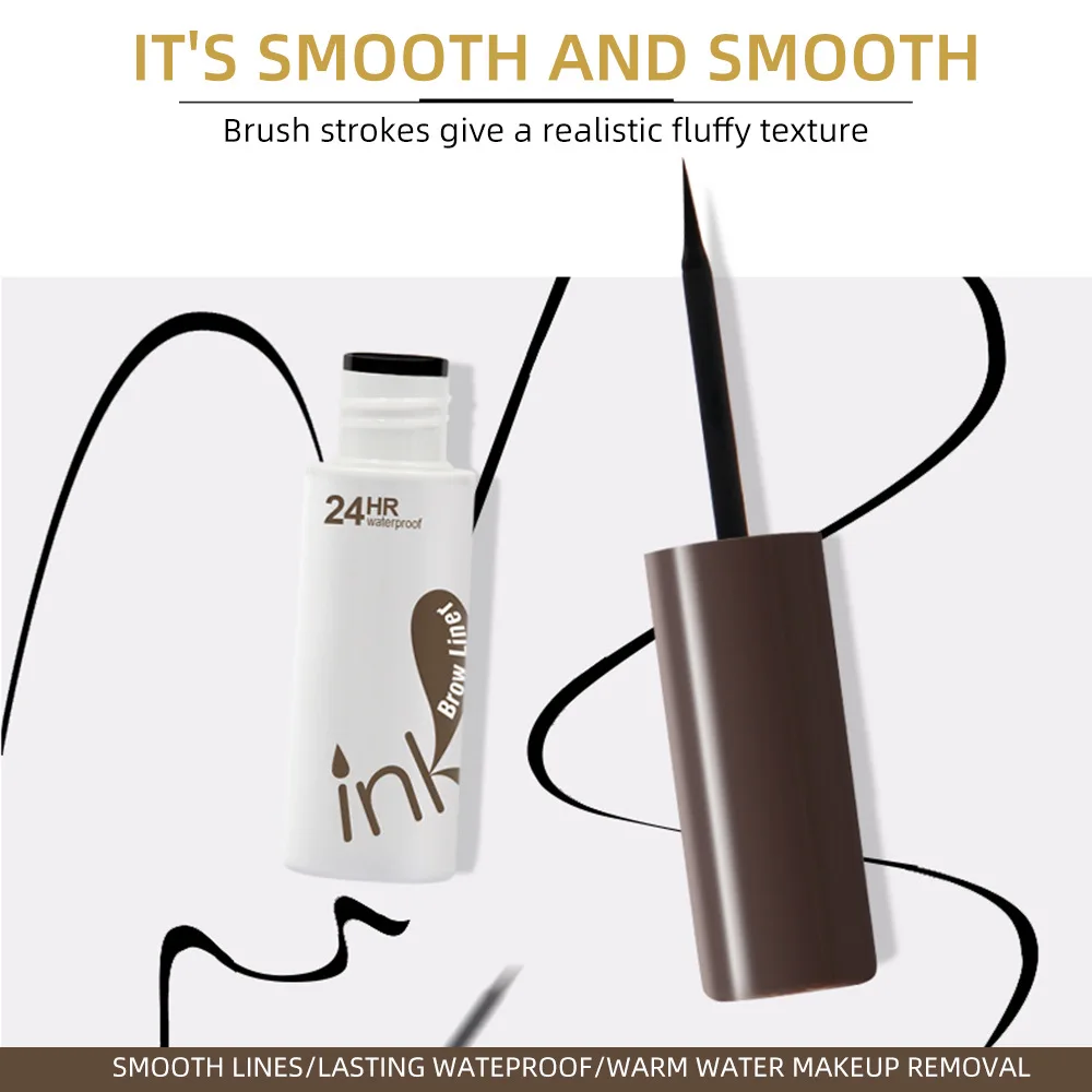 Music Flower 5 Color Liquid Brow Liner Eyebrow Gel Tattoo Eye Brow Tint Waterproof 24H Long Lasting Dye