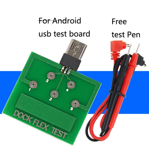 For Android with pen Зарядная док-станция гибкий легкий USB тестовая плата инструмент для iPhone 8 7 6 6S Plus U2 Android микро USB смартфон ремонт - Цвет: For Android with pen