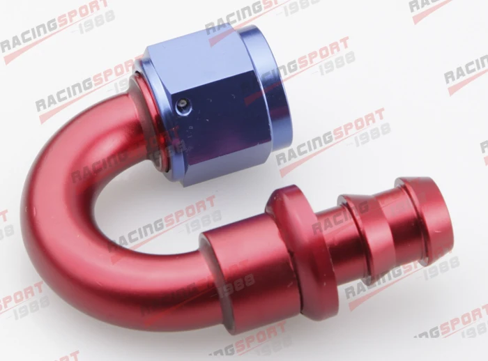 

8AN -8AN 180 Degree Push-on Hose End Fitting Adaptor Fuel Oil Line