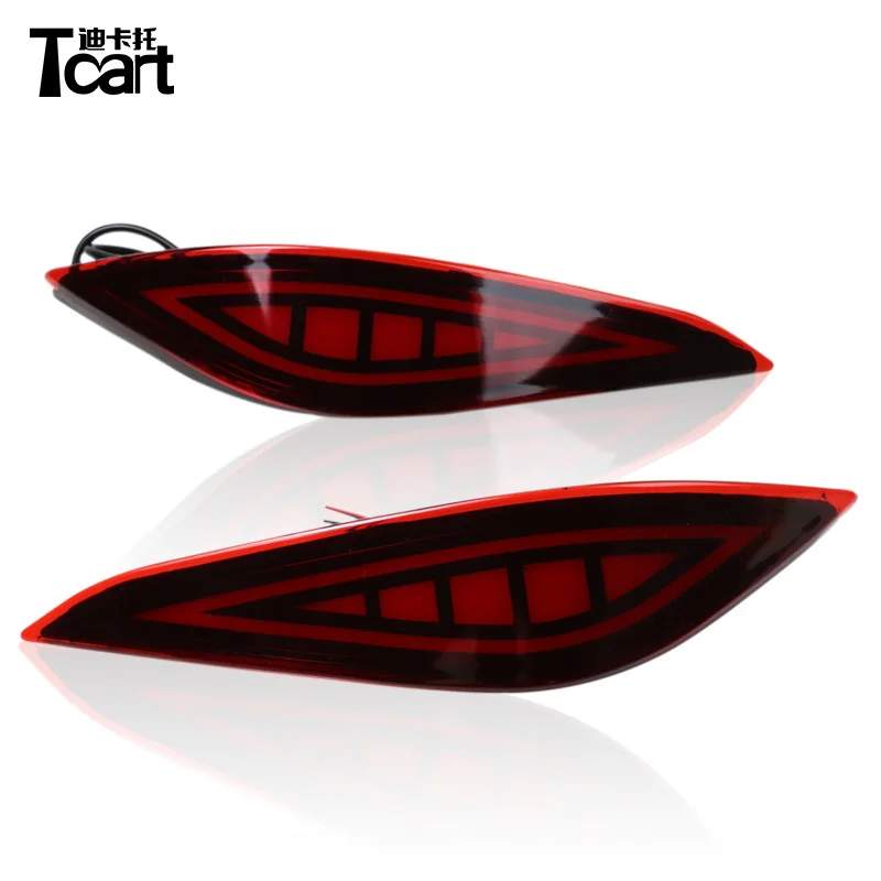 

Tcart 2PCS For Toyota Rush 2018 2019 Waterproof ABS 12V Car DRL fog Lamp led LED Reflector Lamp Rear Bumper Lights Brake Lights
