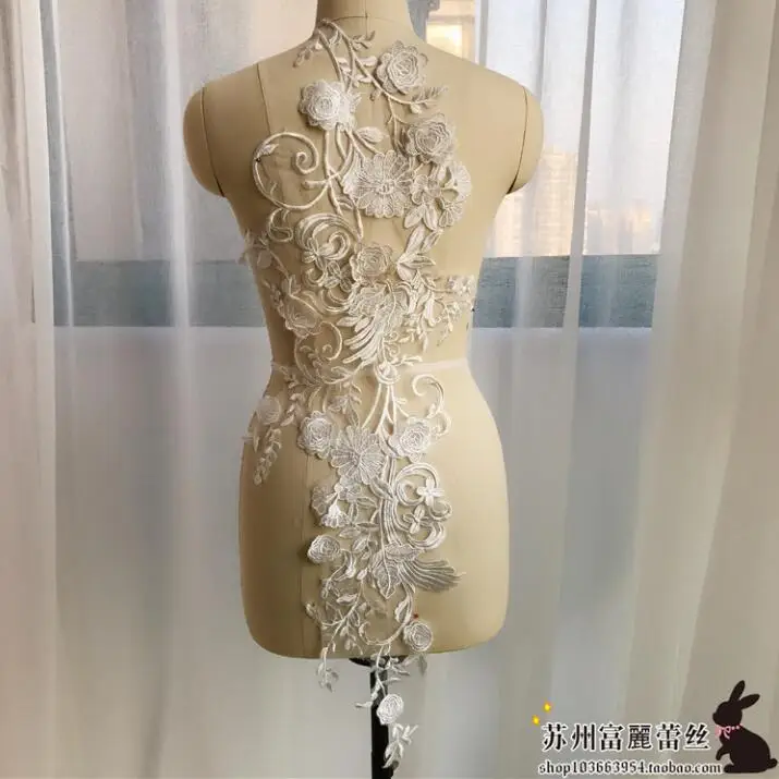 Кружевная аппликация для вечернего платья 1 шт. 87*33 см|trim collar|3d lace trimlace trim |