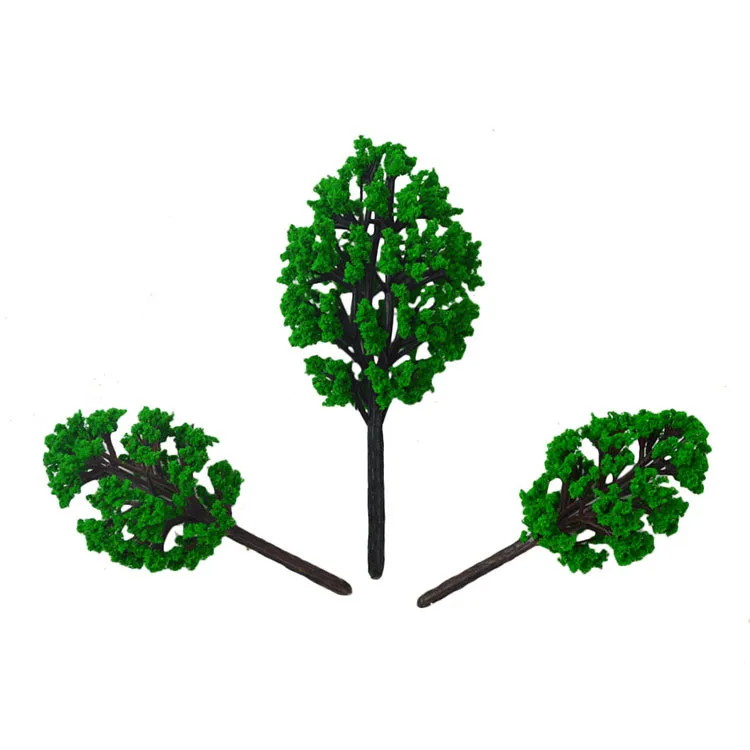 

New ABS Plastic Model Trees Train Railroad Scenery 10cm HO N Z OO Scale Layout Toys Green Trunk Landscape Simulation Scenario