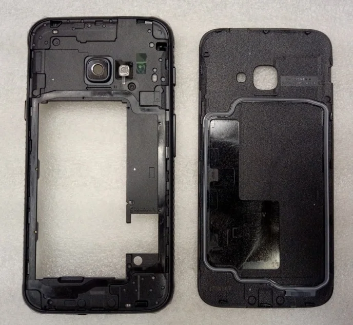 Frame and Back Cover Для samsung Galaxy Xcover 4 G390 SM-G390F рамка с ЖК-корпусом средняя линза для объектива камеры стеклянная задняя крышка для батареи Боковая кнопка - Цвет: Frame and Back Cover