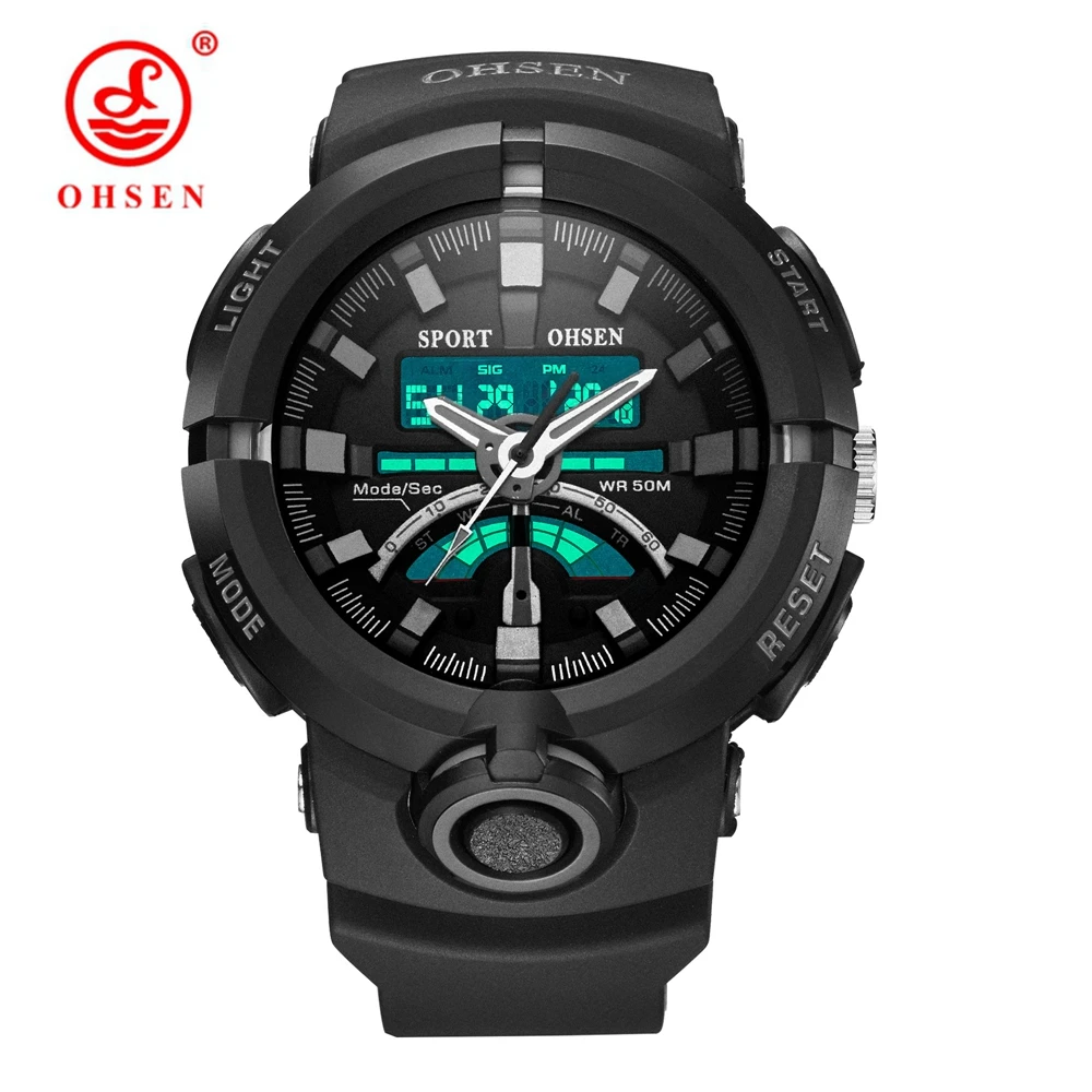2017 OHSEN Для мужчин модные Военная Униформа цифровой кварцевые наручные часы