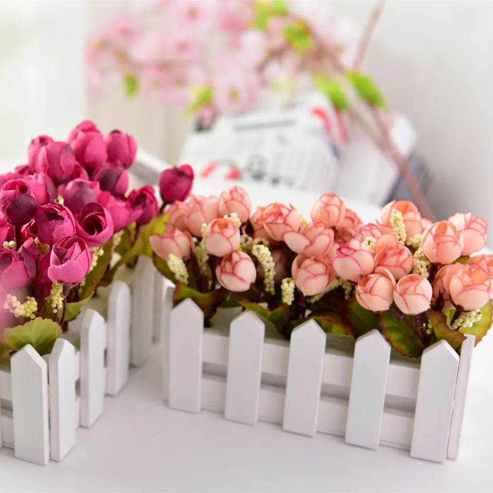 Набор искусственных цветов зеленый пластиковый цветочный кофейный столик