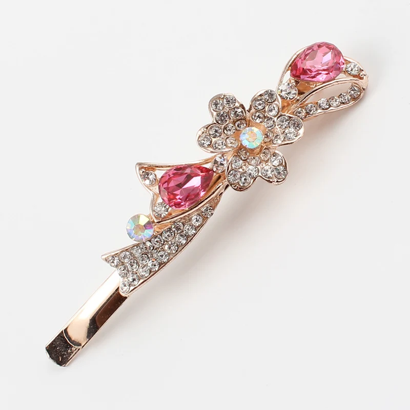 Цветочные циркониевые корейские модные аксессуары для волос шпилька Шпилька