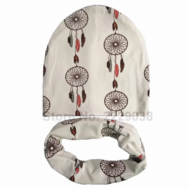 Осень зима 2020 хлопковая детская шапка с принтом животных шарф шапочки для