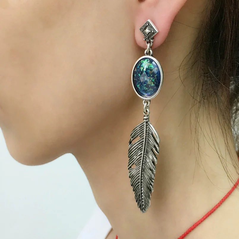 MANILAI винтажные длинные женские серьги-подвески с акриловыми бусинами и