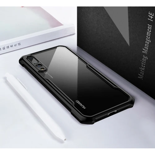 Роскошный прозрачный чехол Xundd для huawei P20 P20 Pro, противоударный защитный чехол из ТПУ для huawei P30 Pro P30, чехол - Цвет: black