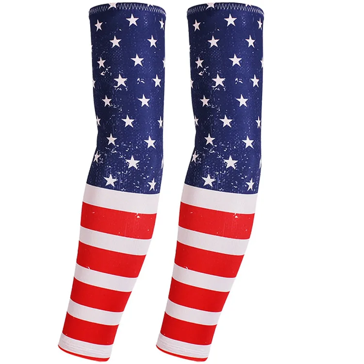 american flag Для женщин Для мужчин Солнечный протектор ультрафиолета для охлаждения рук Защита от солнечных лучей замораживание перчатки предплечье для игры в гольф рукава Бег вождения Крышка тату - Цвет: american flag