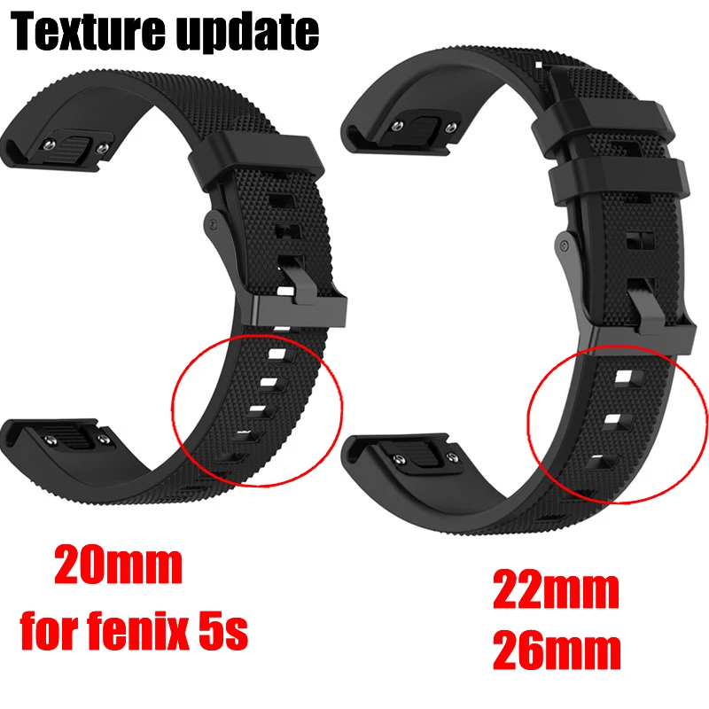 26 мм 22 мм 20 мм быстросъемный силиконовый ремешок для наручных часов Garmin Fenix 5X5 5S Plus 3 3HR forerunner935 quatix5