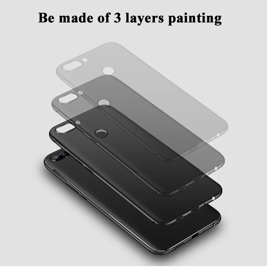 MAKAVO For Xiaomi Mi 8 Lite Case 360 Protection Slim Matte Soft Cover Phone Cases Pro 8X Mi8Lite |
