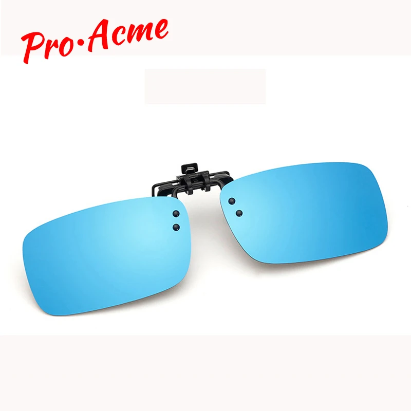 Pro Acme унисекс прямоугольные поляризационные солнцезащитные очки с клипсой для