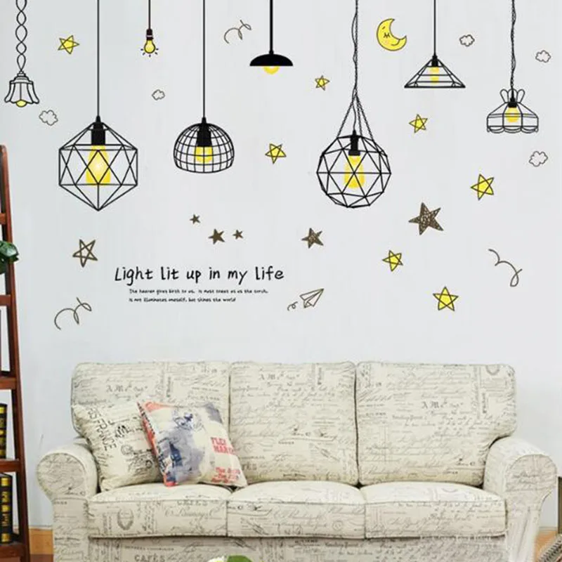 Интересные пентаграммы электрические провода droplight настенные наклейки фото