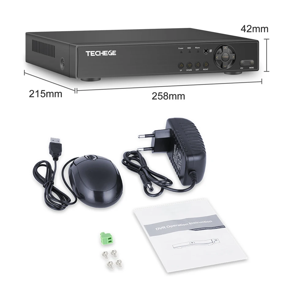 Techege 8CH AHD-H DVR 1080 P Запись безопасности HDMI Гибридный CCTV HVR видео Регистраторы