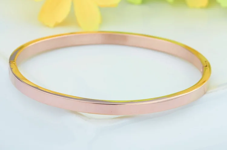 Лучший браслет из нержавеющей стали цвета розового золота Женский