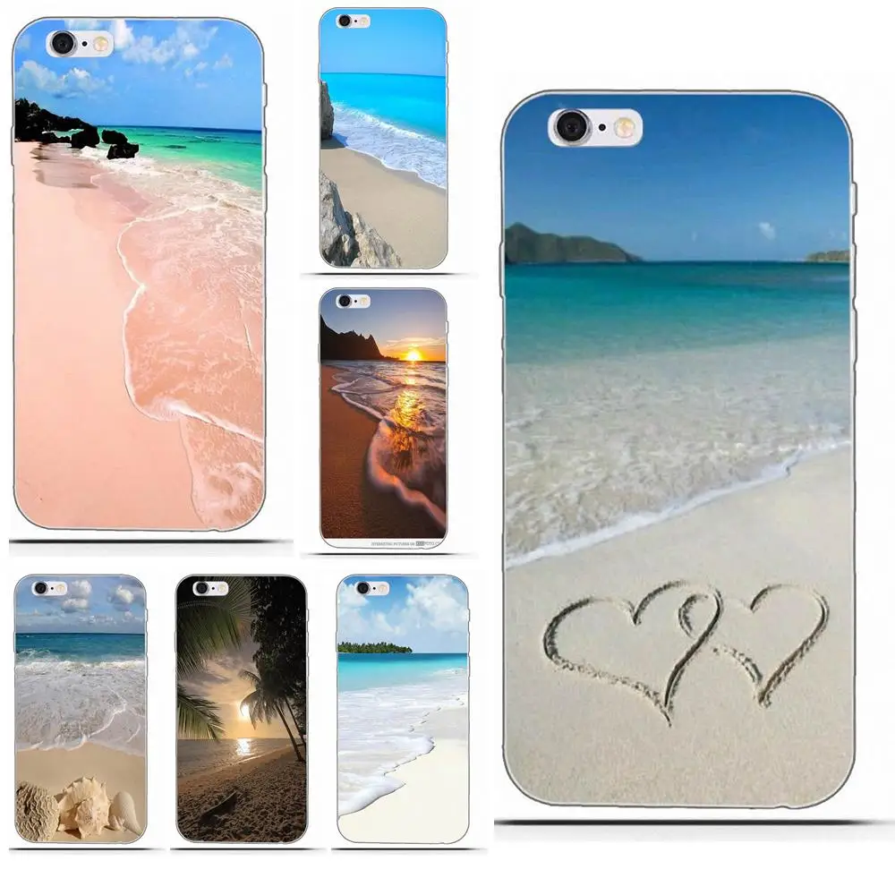 Пляжное море лучший друг Bff мягкий TPU мобильный чехол для Apple iPhone 4 4S 5 5C 5S SE 6 6S 7 8 Plus X