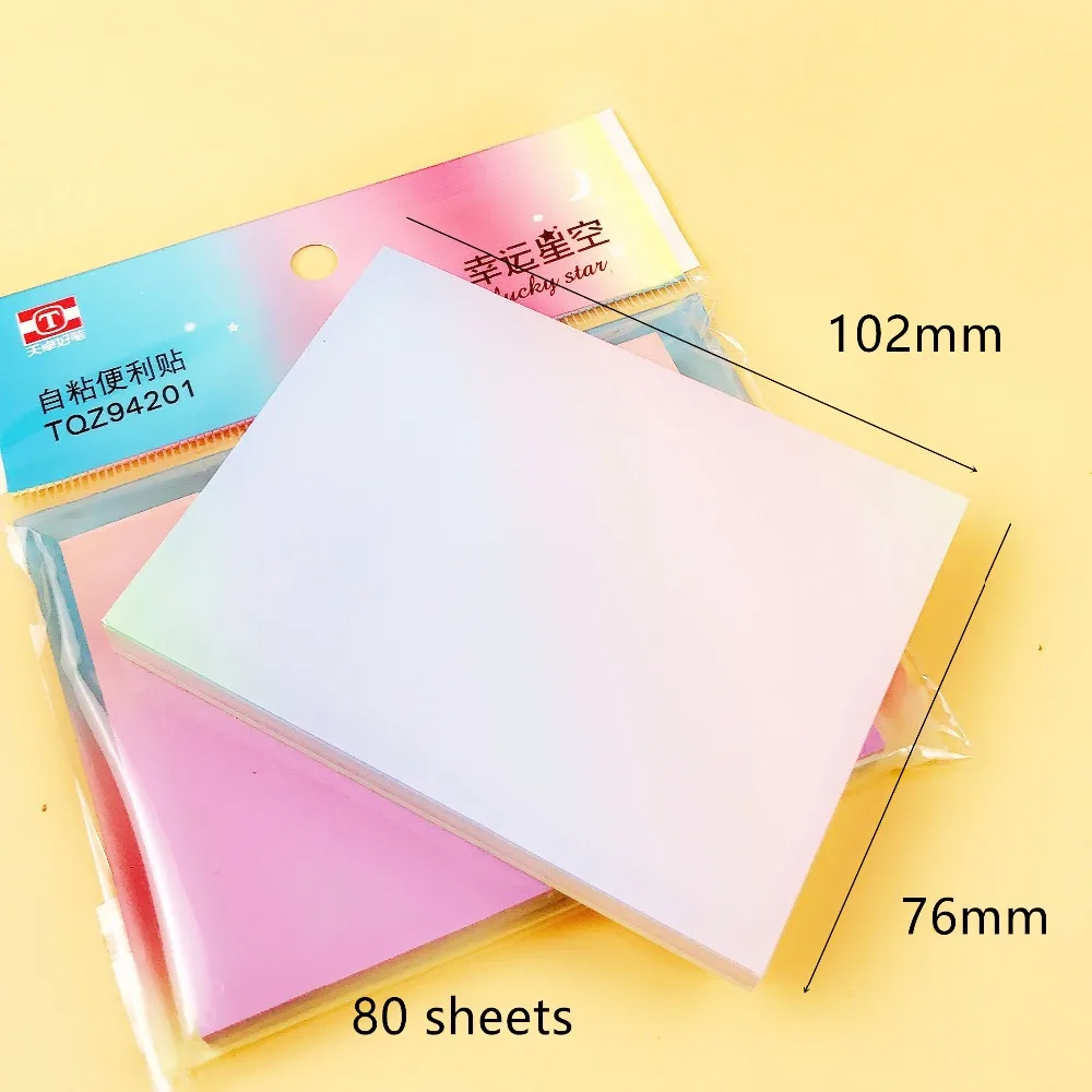 2 шт. Lucky star sticky note 4*3 дюйма мини почтовые заметки цветные маркеры наклейки
