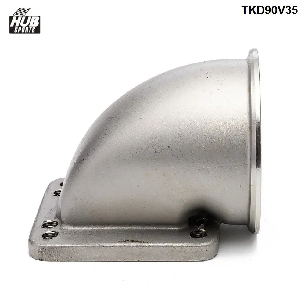 1 комплект фланец адаптера из нержавеющей стали T4/T3 Turbo с углом 90 градусов + 3 5 дюйма Vband 304
