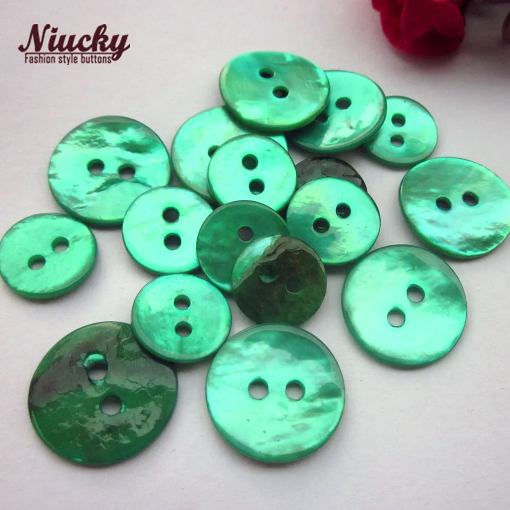 11 Green Niucky 11 мм/15 мм Высокое качество красочные жемчужные раковины пуговицы перламутровые раковины пуговицы для пришивания или украшения S0101m-002 - Цвет: 11 Green