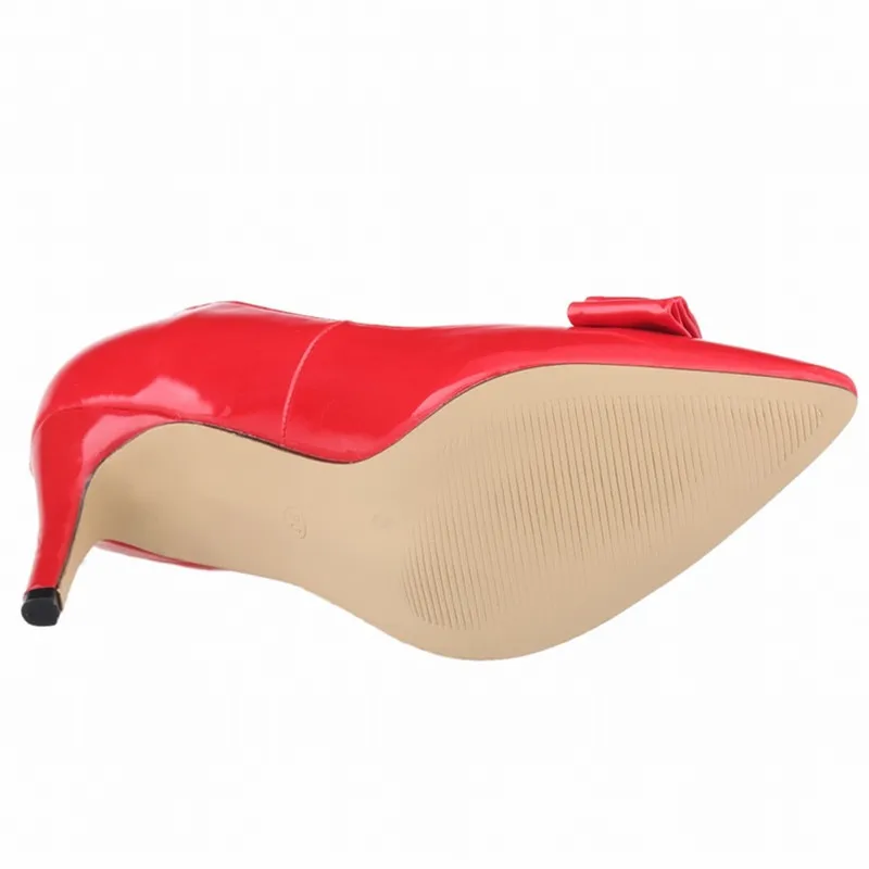 Женские туфли лодочки LOSLANDIFEN с бантиком обувь на тонком высоком каблуке 8 см из