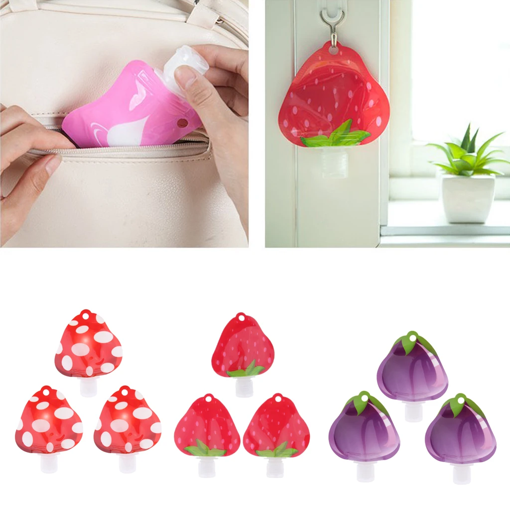 3-Pack 28 мл многоразовый пустой выдавливаемый мешочек для лосьона очищающий