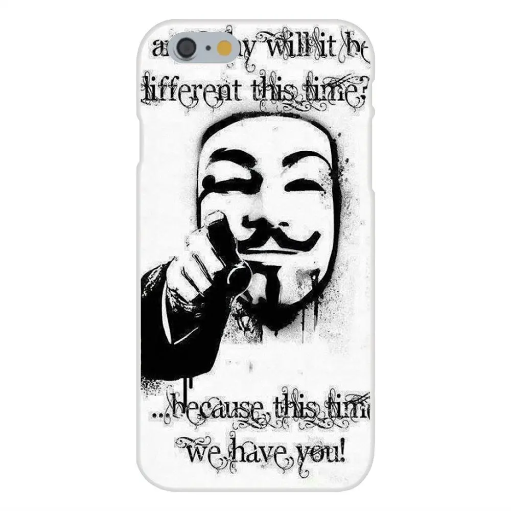 Anonymous Mask For Apple iPhone X XS Max XR 4 4S 5 5C 5S SE 6 6S 7 8 Plus Soft Retail New Fashion | Мобильные телефоны и