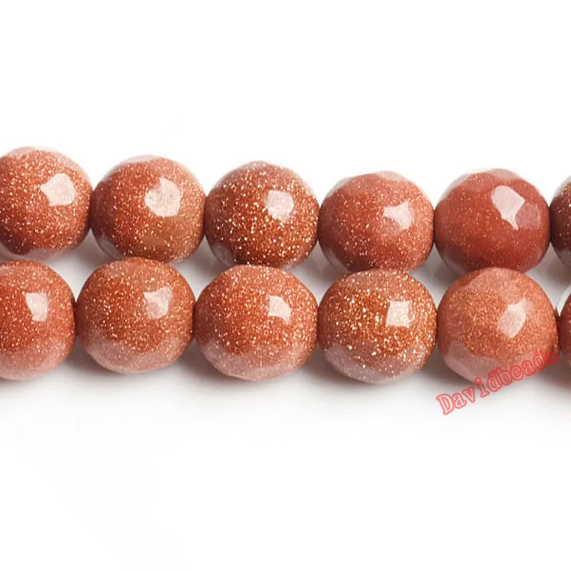 Круглые Бусины Из граненого золотого песка 16 дюймов 4 6 8 10 12 мм | Украшения и