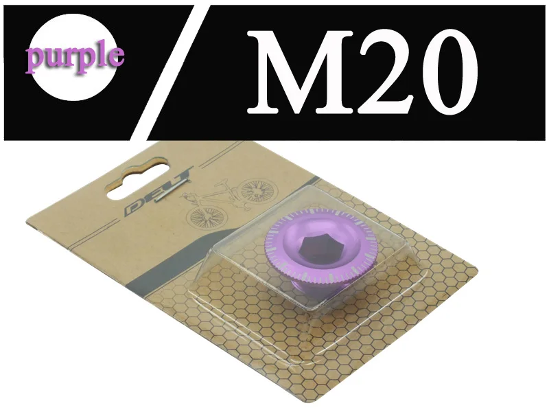 purple M20 MTB дорожный горный велосипед Крынка на звездочку Болт колпачок для гайки и винта для Shimano 1x M15 M18 M20 фиксирующий кривошипный болт велосипедная цепь - Цвет: purple M20