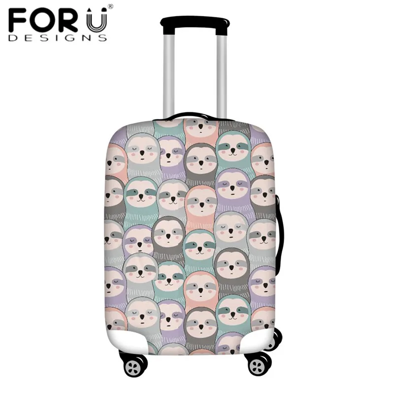 FORUDESIGNS/эластичный плотный чехол для костюма, чехол с рисунком Ленивца, милые Защитные чехлы для багажа, для 18-32 дюймов, чехол PU, багажная бирка - Цвет: HX574