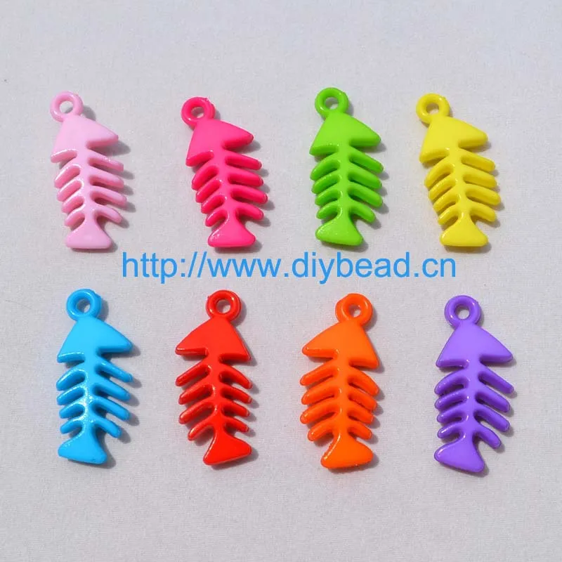 100 шт./лот DIY Детские аксессуары для браслетов акриловая подвеска мультяшная рыба