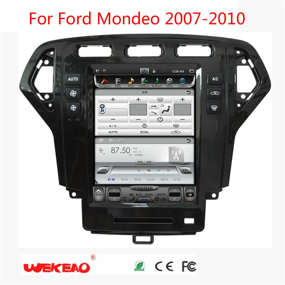 Wekeao 10 4 &quotсенсорный экран Tesla стиль автомобиля аудио gps радио для Ford Mondeo 2010-6 0 Android