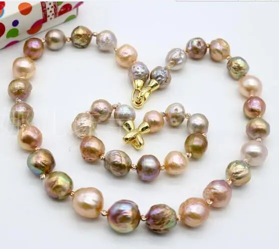 Женский свадебный подарок с натуральным жемчугом Эдисона свободный бисер 13 15 мм