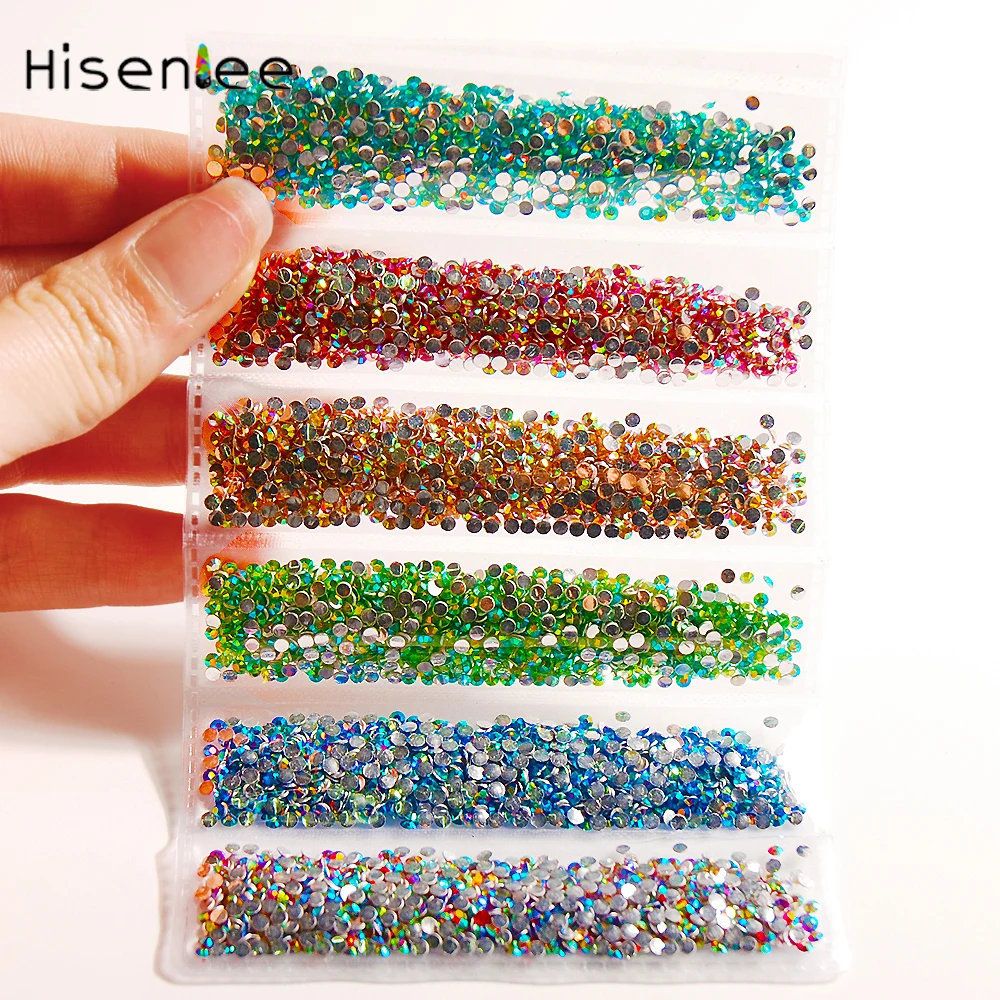 

Super Glitter 6000PCS 2MM Shiny AB Color Acrylic Nail Rhinestone Manicure Style Design DIY 3D Nail Arts Decoration Crafts Decor