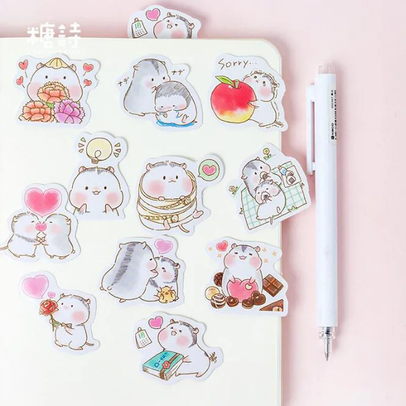 45 шт канцелярские наклейки планета липкий Бумага Kawaii Луна декор из растений