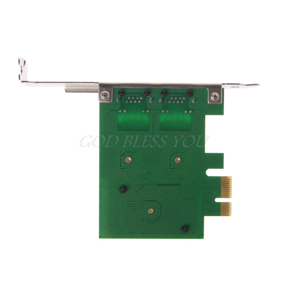 Двухпортовый слот PCI E X1 RJ45 Интерфейс Gigabit Ethernet Сетевая карта 10/100/1000 Мбит/с