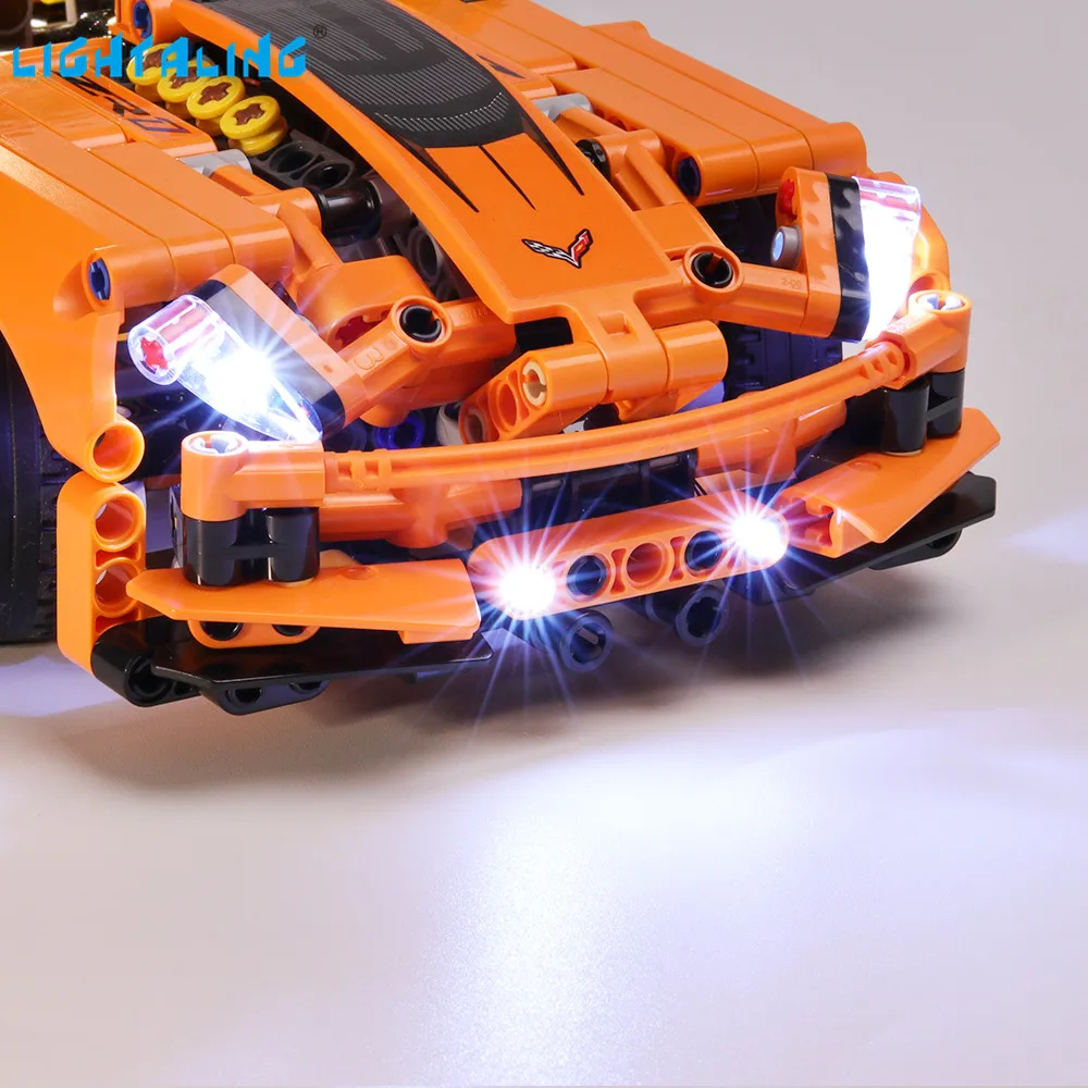 Светильник aling Led светильник набор для серии Technic Chevrolet Corvette ZR1 строительные блоки светильник комплект совместим с 42093