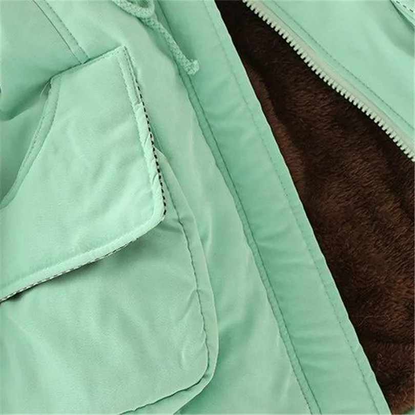 

YGYEEG Long Sleeves Jackets For Women Winter Thicken Warm Coat Female Hooded Cotton Fur Basic Jacket Outerwear Ladies Clothes