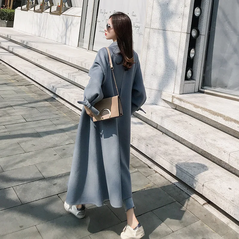 2018 новые модные женские Верхняя одежда Пальто осенние и зимние длинная куртка