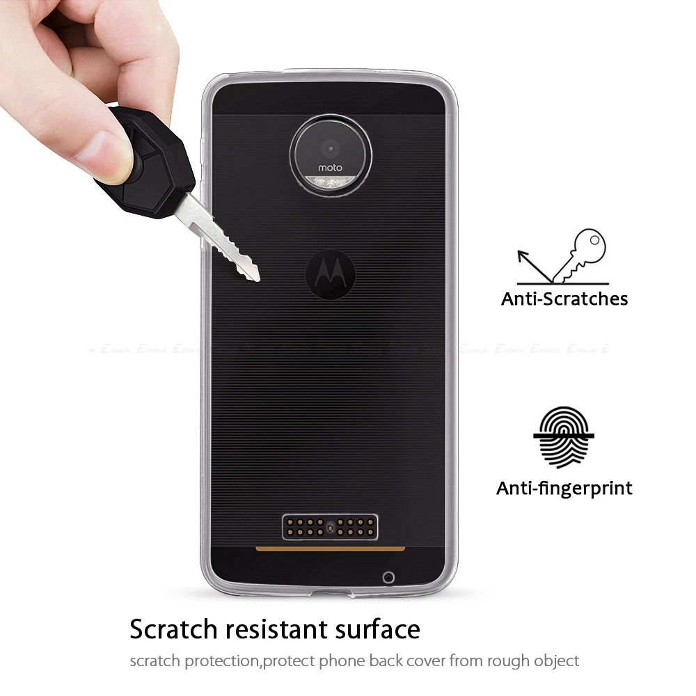 Прозрачный мягкий силиконовый чехол накладка для Motorola Moto E7 E7i E6s E6 E5 Plus Z3 Play Power