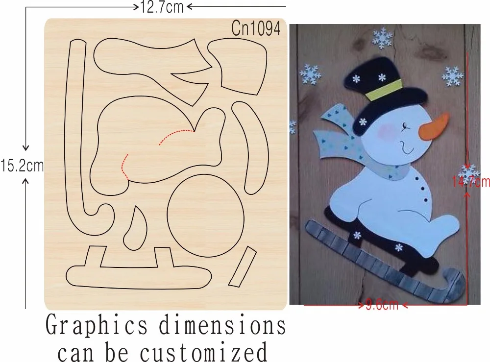 Snowman and Skateboard new wooden mould cutting dies for scrapbooking Thickness-15.8mm | Дом и сад