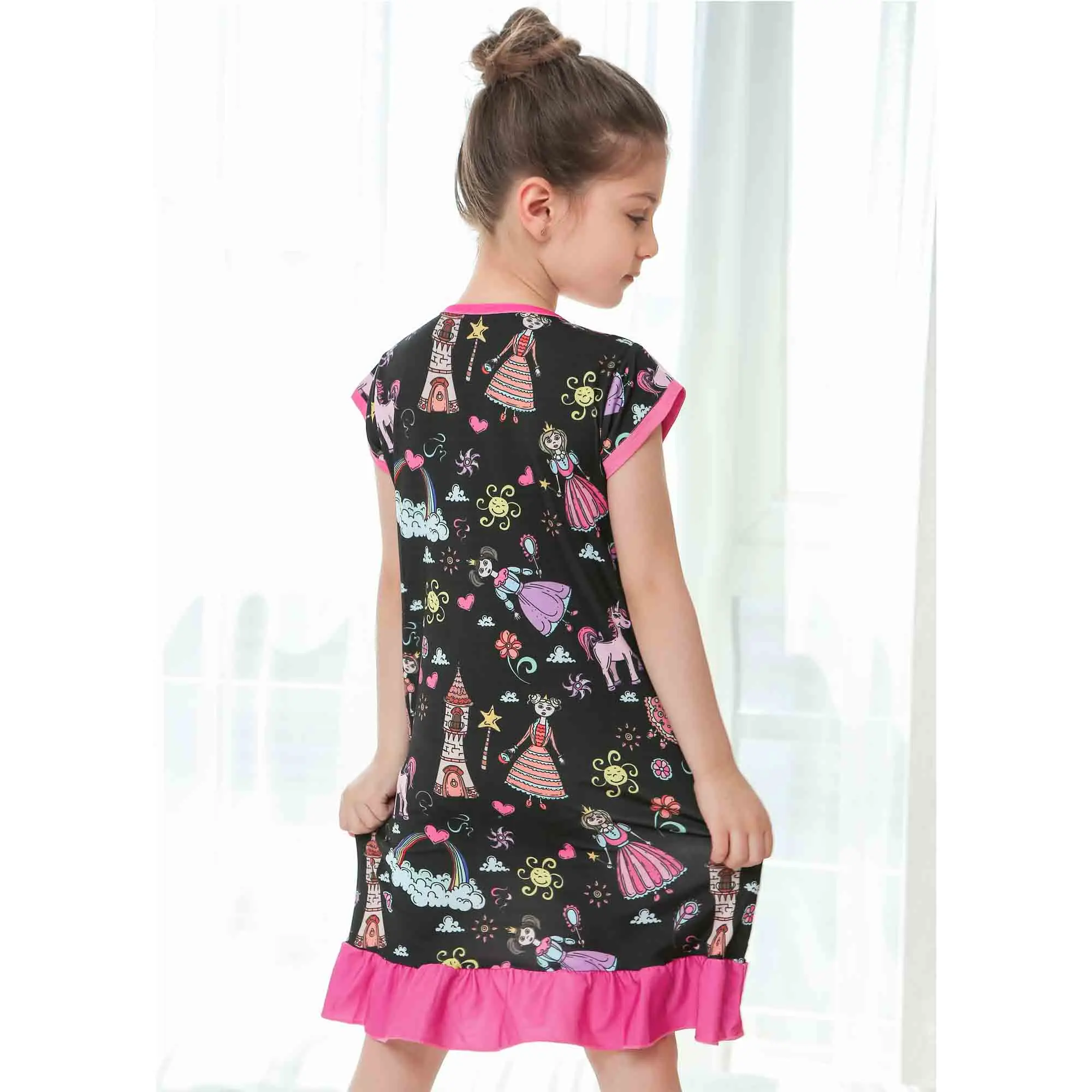 Летнее платье для девочек детские платья ночные рубашки ночная рубашка