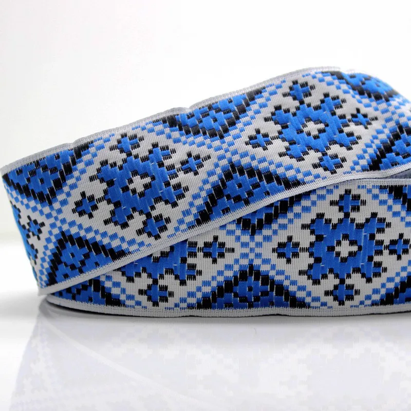 Лента жаккардовая Этническая шириной 35 мм 2 ярда|Тесьма| |