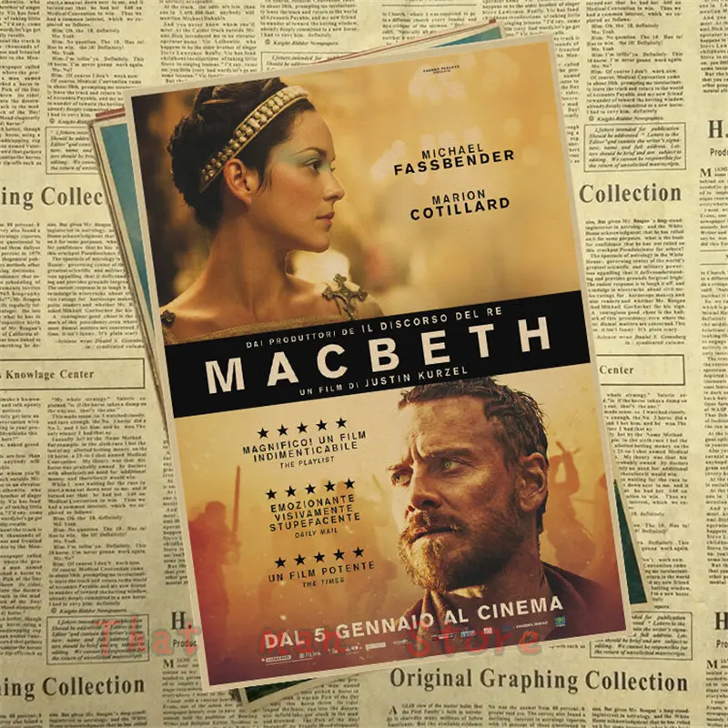 Macbeth постер для домашнего интерьера украшение плакат из крафт бумаги