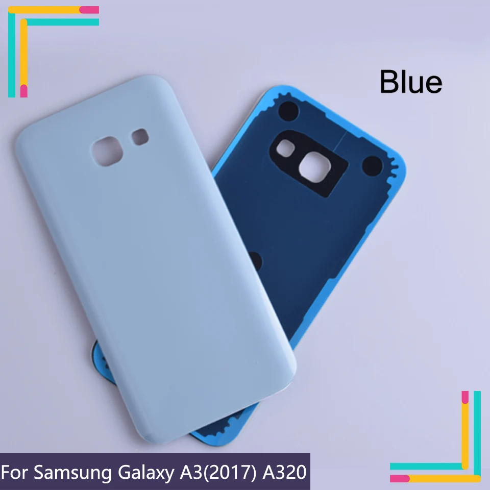 50 шт./лот для Samsung Galaxy A3 2017 a320 A320F A320Y корпус крышка батареи задняя чехол дверь шасси