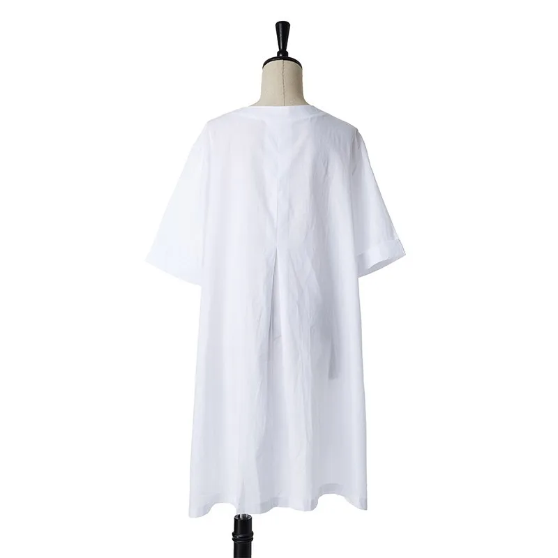 Блузка женская Свободная Длинная с рукавом до локтя 6XL 5XL | Женская одежда