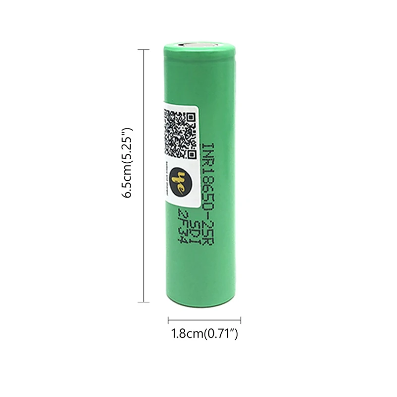 Оригинальная 18650 20A 2500mAh аккумуляторная батарея 3 6 V 25R INR18650|Перезаряжаемые