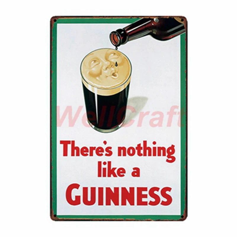 [WellCraft] Guinness металлические знаки плакат налет пива роспись античный подарок Винтаж ремесло Бар Паб Декор FG-210 - Цвет: WA 2055